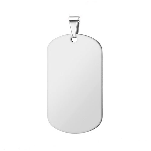 Pendant Blank Rectangle Dog Tag