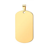 Pendant Blank Rectangle Dog Tag