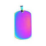 Pendant Blank Rectangle Dog Tag